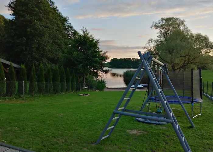 Ostoja Ii Nad Jeziorem Z Kominkiem I Lodka Daire Mrągowo